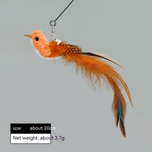 Feathered Bird Teaser for Wire Cat Toy- REPLACEMENT BIRD ONLY