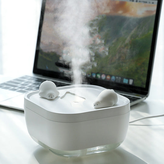 Large Capacity Ultrasonic Humidifier USB Cute Polar Bear Touch Button Mist Maker