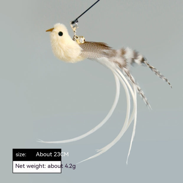 Feathered Bird Teaser for Wire Cat Toy- REPLACEMENT BIRD ONLY