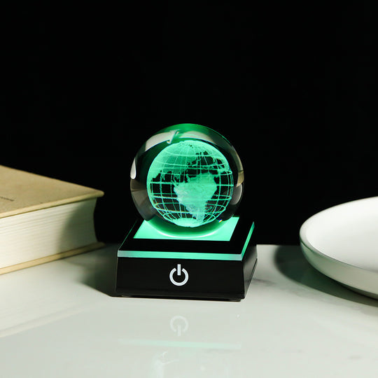 Crystal Ball Inner Carving 3D Luminous Atmosphere Small Night Lamp