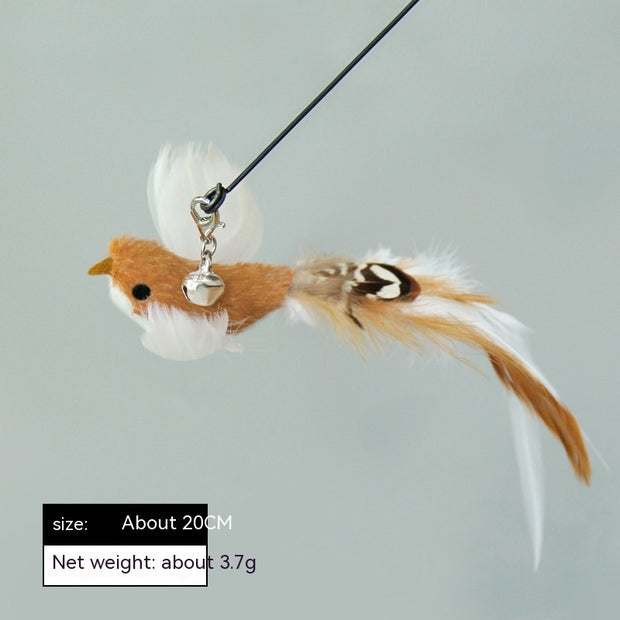 Feathered Bird Teaser for Wire Cat Toy- REPLACEMENT BIRD ONLY