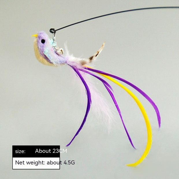 Feathered Bird Teaser for Wire Cat Toy- REPLACEMENT BIRD ONLY